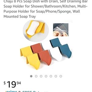 8pk Multicolored Bar Soap Holders